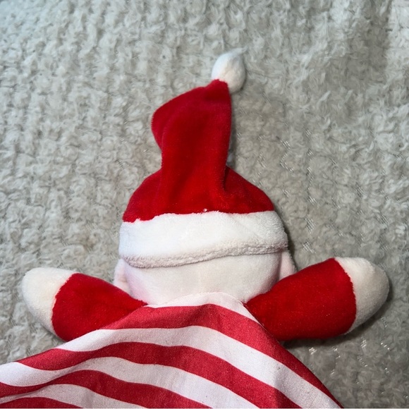 GAGOU Tagou Santa Claus Baby Security Blanket Lovey with Rattle! 10”x10” RARE! - Picture 7 of 12